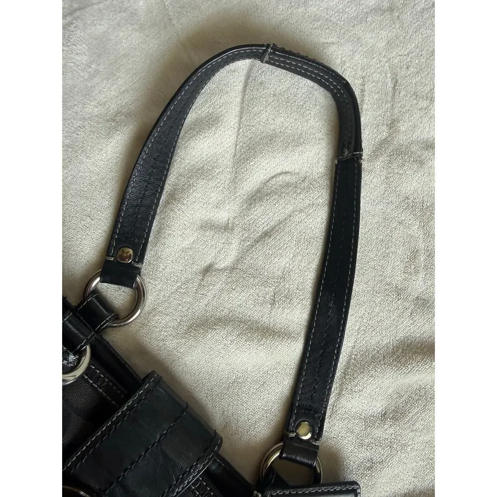 Coach Soho Signature East West Buckle Tote Shoulder Bag F18750